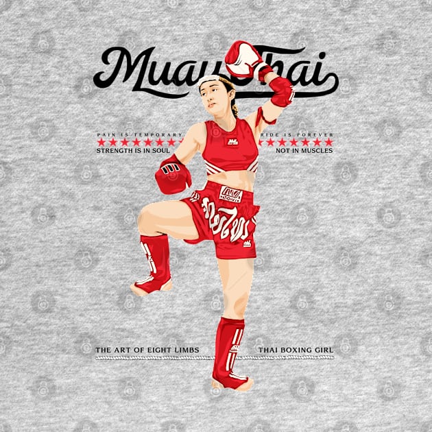 Muay Thai Boxing Girl by KewaleeTee